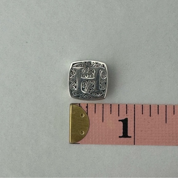 LORI BONN H Initial Sterling Silver Slide Charm For Bracelet “H Is For Hot” - Picture 8 of 10